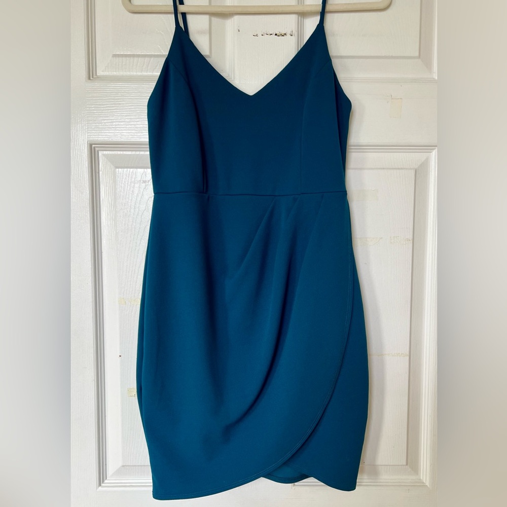 Blue/green semi formal mini dress